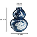 Axyaa Blue White Porcelain Vase Floral Table Decoration Aesthetic Room Decor