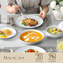 Axyaa Amelia Porcelain Plates Set for 12/24, Service for 12/24 Person