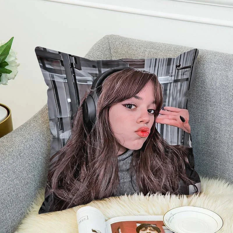 Jenna Ortega Body Pillow Cover 40x40 - Axyaa Decorative Cushion Case