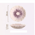 Axyaa Purple Floral Ceramic Plate Set Molecular Cuisine Tableware