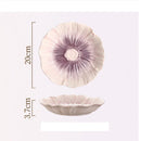 Axyaa Purple Floral Ceramic Plate Set Molecular Cuisine Tableware
