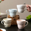 Axyaa Ceramic Water Mug, 380ml - High-end, Light Luxury Cup for Home & Hospitality