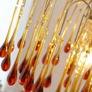 Axyaa Glass Water Drop Chandelier for Living, Bedroom, Dining Room - Retro Design
