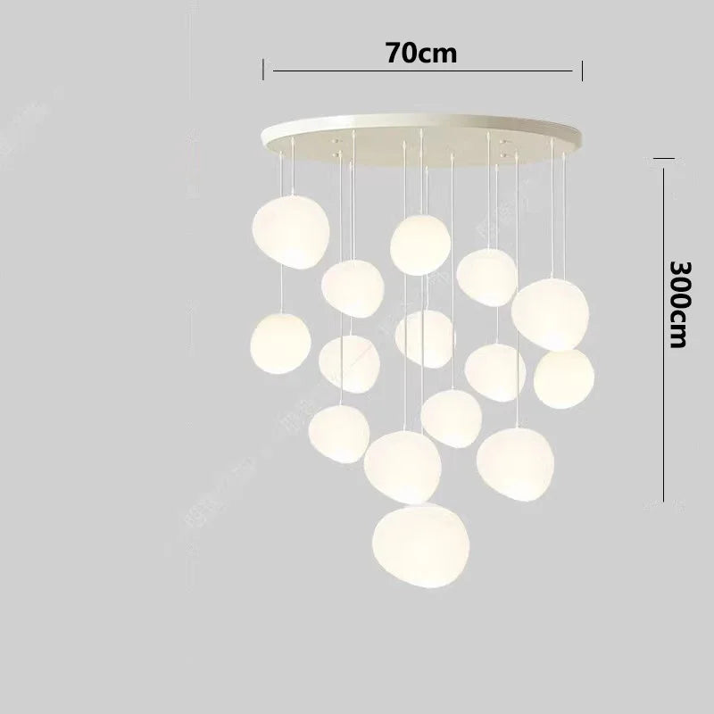 Axyaa Nordic Stair Chandelier Living Room Dining Pendant Ceiling Light