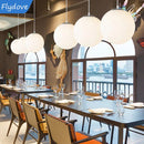 Axyaa White Glass Pendant Lamp Nordic Modern Style for Bedroom, Study, Hotel & Home
