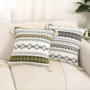 Axyaa Geometric Chenille Jacquard Sofa Cushion Covers Ethnic-Style Home Decor