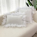 Axyaa Velvet Faux Feather Cushion Cover Soft Home Decor Pillow Cover Living Room