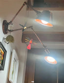 Axyaa Vintage Rustic Iron Wall Sconce Lighting - Black Arm Wall Lights E27 Led