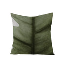 Axyaa Green Leaf Linen Pillow Cover - Stylish Sofa Decor & Home Accent