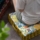 Axyaa Bohemian Velvet Mandala Floor Seat Cushion