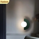 Axyaa Colorful Circular Macaron Wall Light - Modern Nordic LED Home Lighting