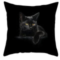 Axyaa Cute Cat Dog Pillowcase 45*45cm Bedroom Sofa Decor White Black Animal Pillowcase