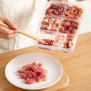 Axyaa 4/6-Grid Fresh-Keeping Box with Lid: Reusable Fridge Food Storage Container