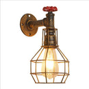 Axyaa Iron Cage Wall Lamp Vintage Loft Style for Home and Commercial Spaces