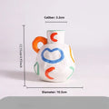 Axyaa Ceramic Hand-Painted Vase for Living Room Flower Arrangement