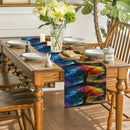 Axyaa Enchanted Forest Trees Table Runner Farmhouse Dining Decor Washable Long Cloth