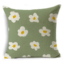 Axyaa Green Floral Pattern Cushion Cover for Home Sofa Car Decor