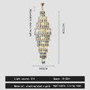 Axyaa Luxury Crystal Chandelier for Villa Living Room and Spiral Staircase