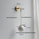 Axyaa Moon LED Wall Light Fixture Adjustable Nordic Modern Bedside Lamp