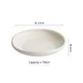 Axyaa White Ceramic Deep Salad Dessert Plate Set