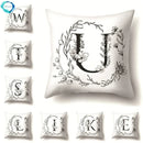 Nordic Style Letter Wreath Pillow Cover by Axyaa - Home Decor Essential