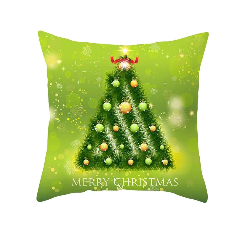 Axyaa Christmas Tree Print Pillow Case - 45x45cm