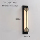 Axyaa Modern Chinese Style Marble Wall Lamp LED Light for Bedroom Living Room
