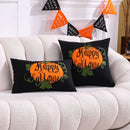 Axyaa Halloween Embroidered Cotton Pillow Cover 45x45cm for Home Sofa Décor