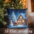 Axyaa Christmas Pillow Covers for Sofa, Bedroom, Car - Festive Decorative Cushion Cover