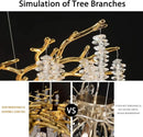 Axyaa Crystal Branch Chandelier - Modern & Elegant Lighting for Living Room & Restaurant