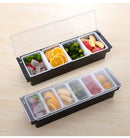 Axya 6 Compartment Seasoning & Condiment Box for Drinks & Cocktails