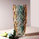 Axyaa Jade Gold Crystal Glass Vase for Living Room Flower Arrangement