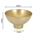 Axyaa Golden Metal Vase: Minimalist Round Plant Pot for Room Aesthetic Decor