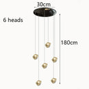 Axyaa Nordic Glass Chandelier for Stair, Living & Dining Room Lighting