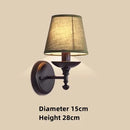 Axyaa Iron Glass Wall Lamp - Minimalist Retro American Style Lighting