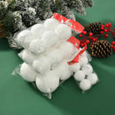Axyaa White Foam Christmas Tree Snowball Ornaments