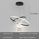 Axyaa LED Chandeliers: Modern, Round, Ceiling Hanging Lamp for Home Lighting