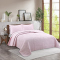 Axyaa Cotton Quilted Bed Cover Set, American Simple Washed Cotton Bedding, Three-Piece Home Textile