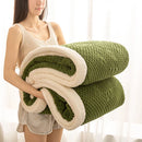 Axyaa 3D Embossed Velvet Thick Blanket Queen Size - Cozy & Warm Fleece Bedspread