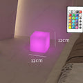Axyaa RGB Cubic Table Lamp: 16 Colors Dimmable for Bedroom, Living Room, Patio & Party.