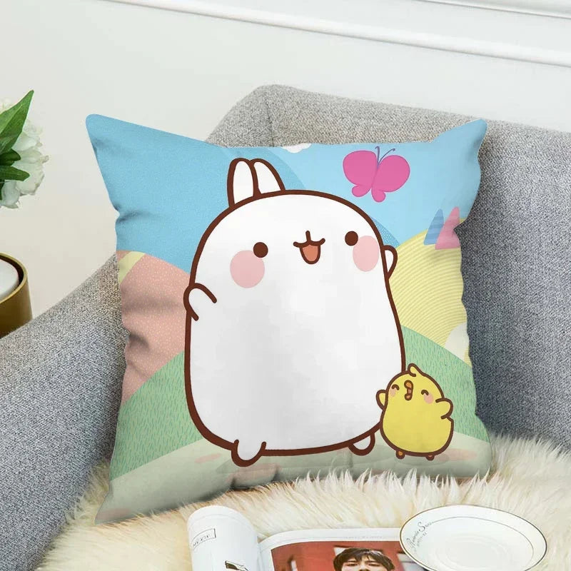 Axyaa Silk Pillowcases for Sofa Decor – Printed Cushion Cover Throw Pillows