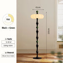 Axyaa Retro Wabi Sabi Floor Lamp with Chinese Fabric Lampshade and LED Light