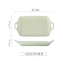 Axyaa Cream Love Plates Set of 4 - Ceramic Tableware for Dessert & Breakfast