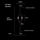 Axyaa Gold Tube Floor Lamp - Modern Minimalist Nordic LED Light