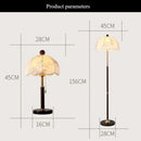 Axyaa Vintage Wooden Floor Lamp for Living Room and Bedroom LED Lighting