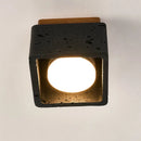 Axyaa Black Cave Stone Ceiling Light for Retro Medieval Hallway & Balcony