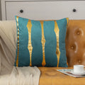 Axyaa Velvet Gold Geometric Pillowcase - 45X45 Decor Sofa Throw Pillow Cover