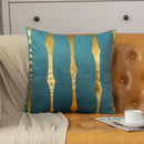 Axyaa Velvet Gold Geometric Pillowcase - 45X45 Decor Sofa Throw Pillow Cover