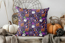 Axyaa Halloween Jack-o'-lantern Patterned Pillow Cover - Suitable for Sofa, Bedroom, Car