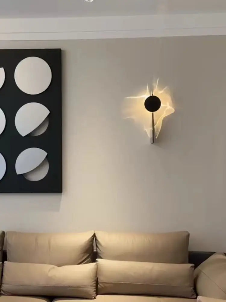 Axyaa Chrome LED Wall Lamp: Modern Science Fiction Sconce for Home Decor